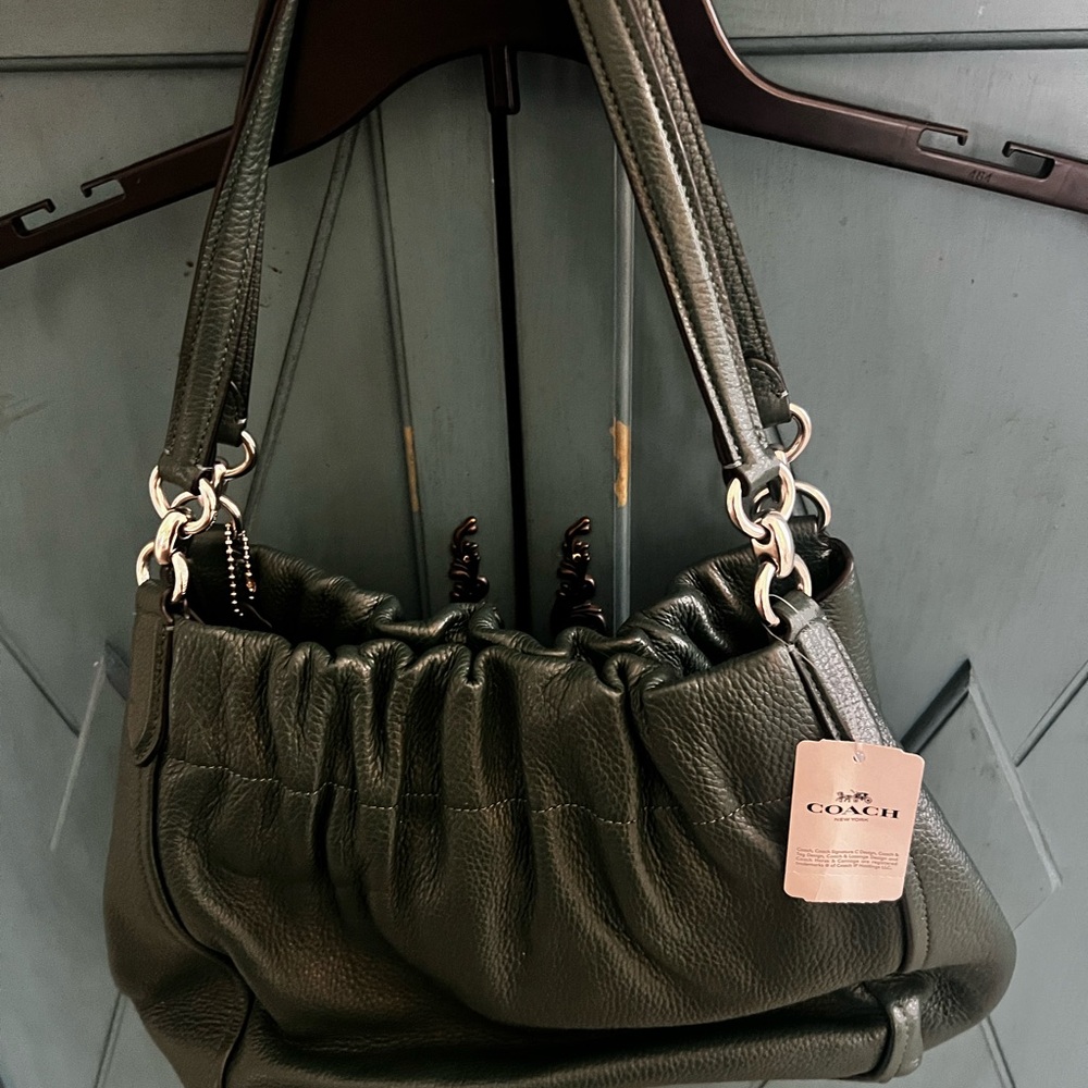 Coach Green Leather Shoulder Bag - Picture 10 of 10